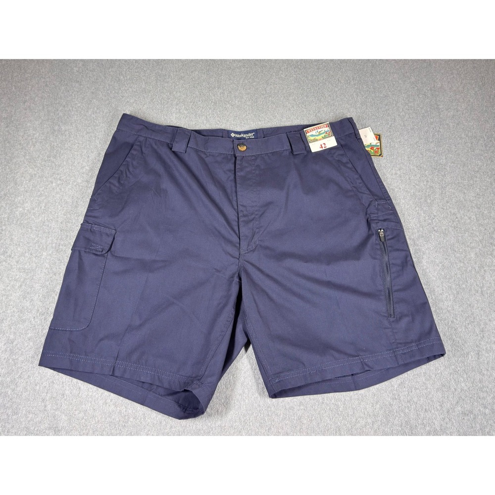 NWT Weekender Mens Shorts‎ 42 Blue Comfort Waist Outdoor Boating Stretch
